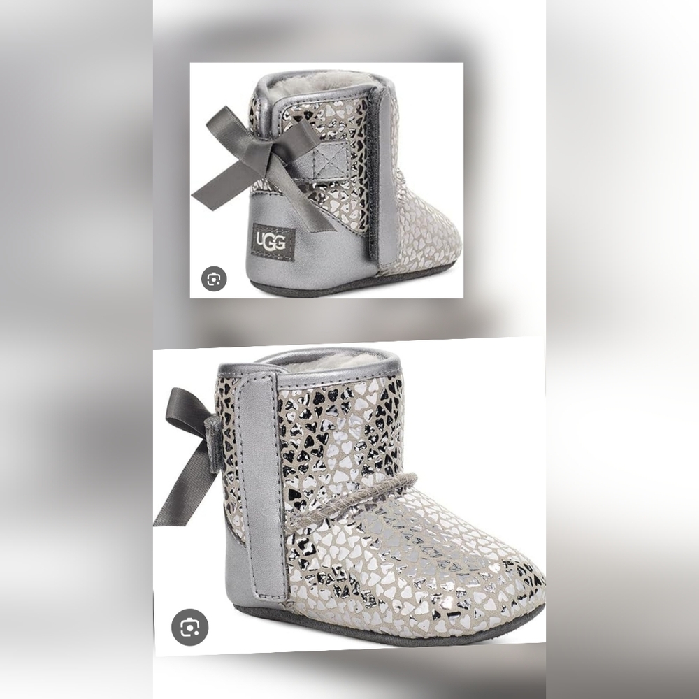 UGG Kids Boots in Shiny Silver - Picture 2 of 12